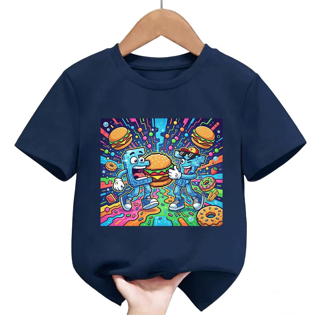 Kids 67 Themed Colorful Print TShirt Soft Cotton Fabric Breathable and Comfortable Ideal for Toddlers and Childrendf0311