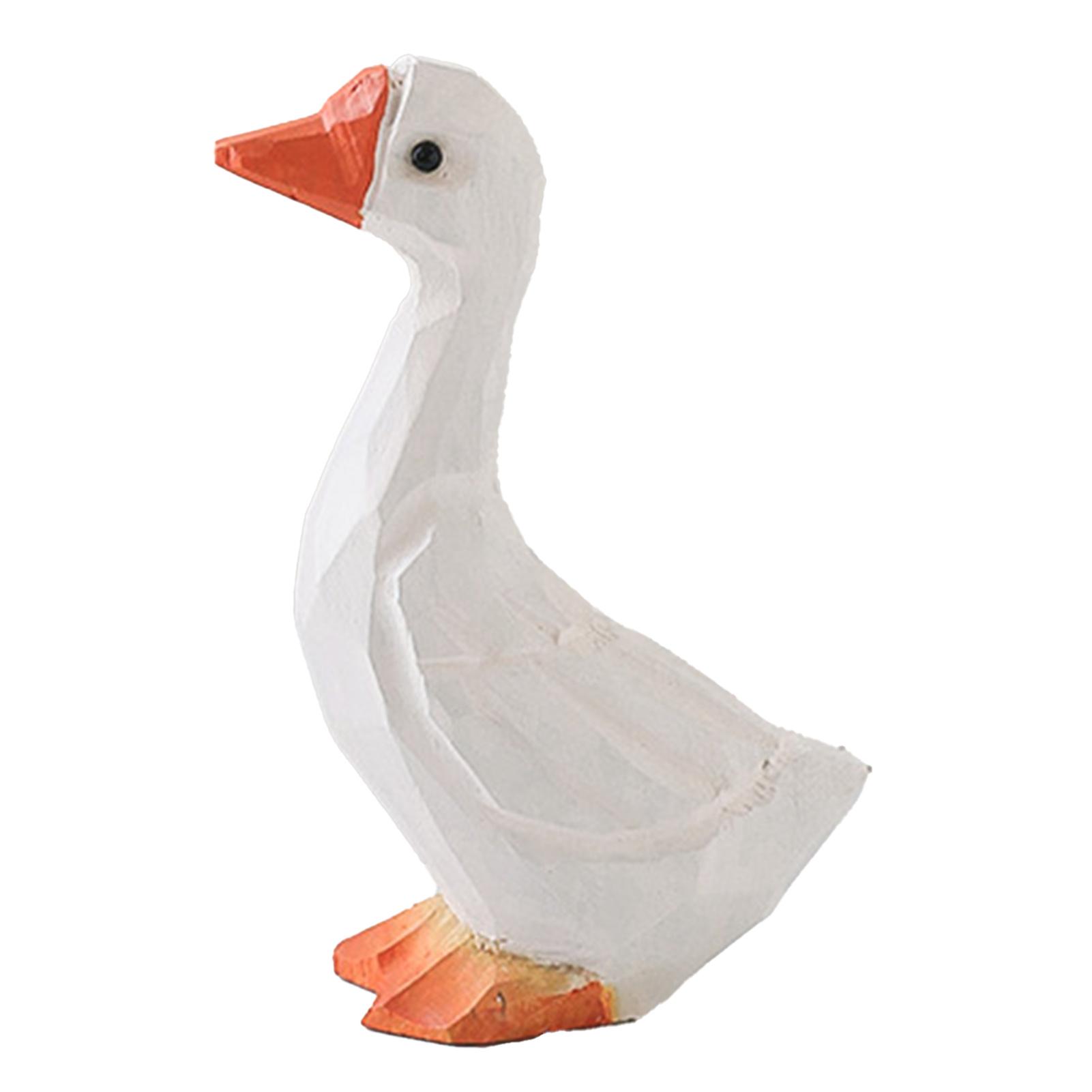 

Украшения в виде белой утки, реалистичная фигурка утки из гипса, украшение для домашнего реквизита для съемки