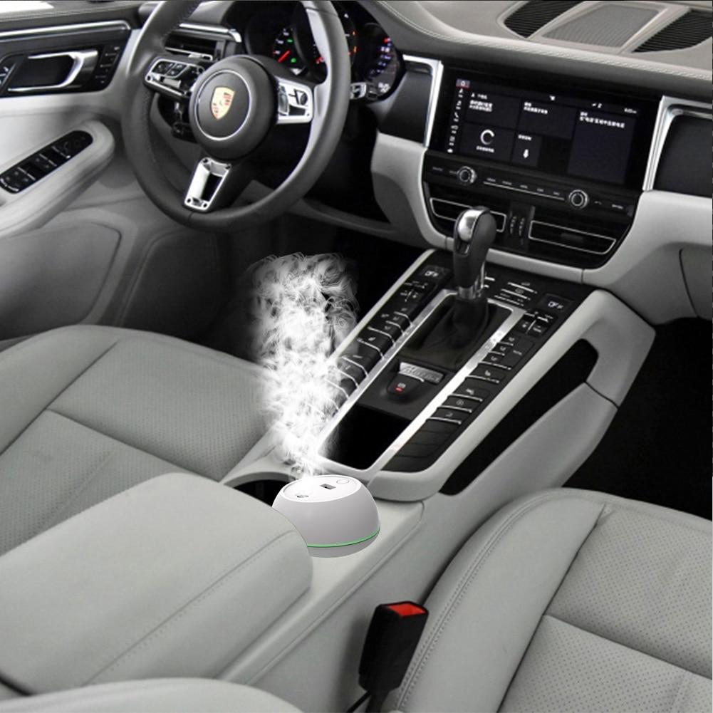 USB Portable Car Air Humidifier Essential Oil Diffuser 2 Modes Auto Off with LED Light for Car Mist Maker Face Steamer