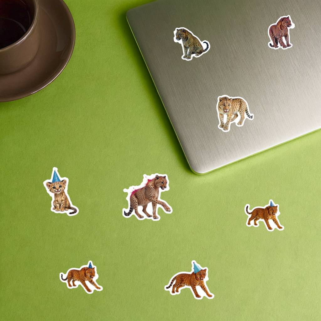 35pcs-70pcs Realistic Wildlife Stickers Party Big Cats Animal Stickers Stickers For Guitar Laptop Helmet Skateboard