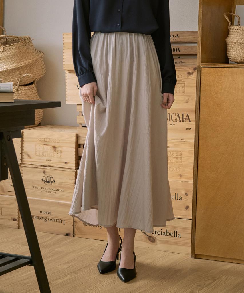 VISITINNEWYORK In-Banding Flare Long Skirt (Vb4Srf1)
