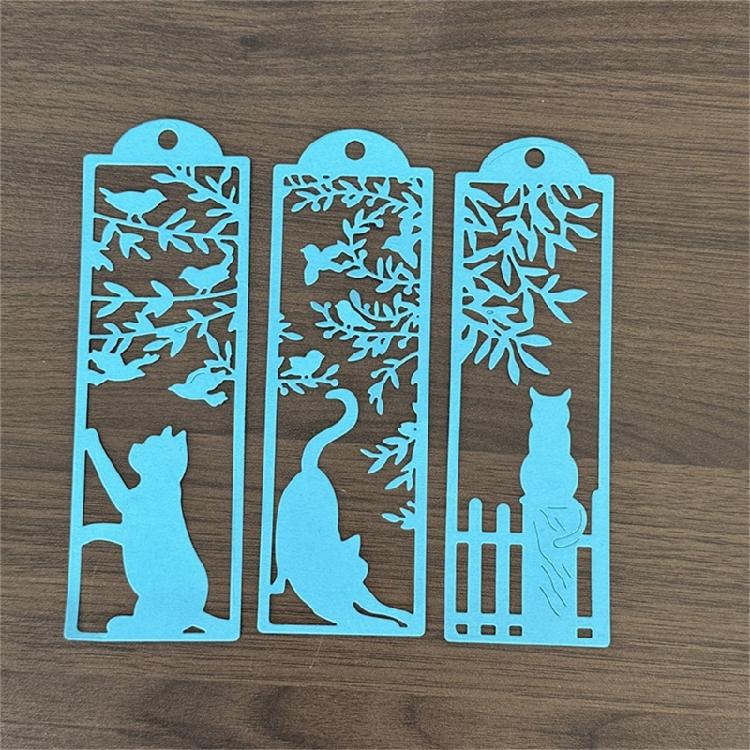 Window Kitten Cutting Dies Scrapbooking Stencils Carbon Steel Dies Cut Stencils for Card Making Photo Album Decoration