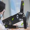 Laptop Desk Support Dual Cooling Fan Notebook Computer Stand Usb Rack Holder