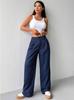 2026 New Loose Wide Leg Pants Women Striped Casual Trousers Loose Fit Long Pants Fashion Elegant Office Ladies Simple Long Pants