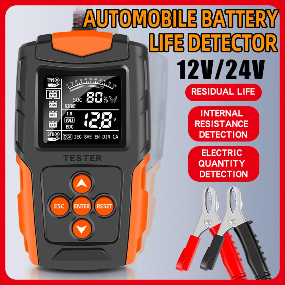 Vehicle Gel AGM WET Battery Analyzer LCD Digital Automotive Car Battery Tester