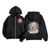 Kadın Rahat Harf Baskılı Kapüşonlu Uzun Kollu Sweatshirt Üst