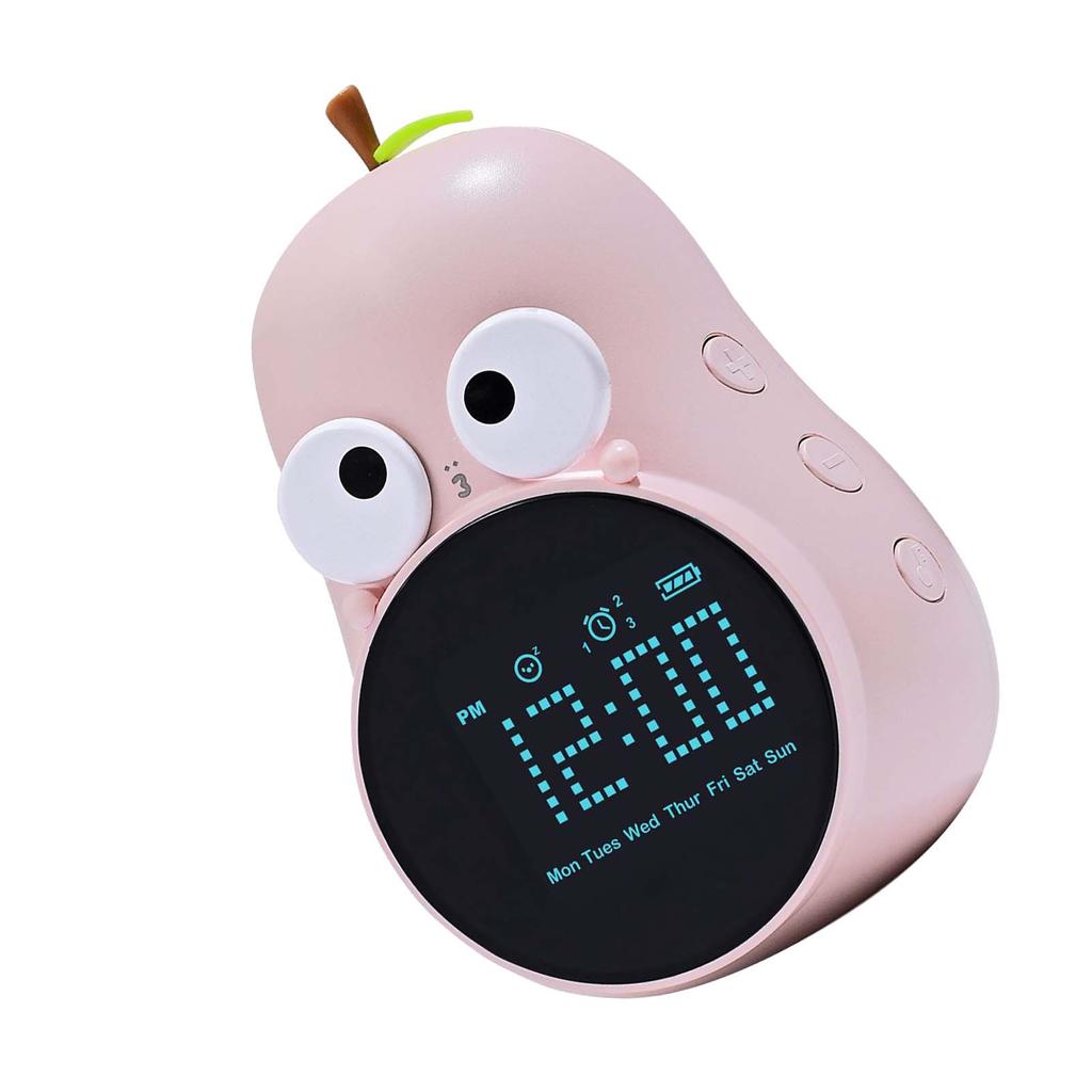 Pear Wake Up Alarm Clock Cartoon Cute Cartoon Children Kids Learning Alarm Clock English Regular