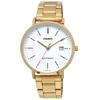 CASIO Quartz Unisex 37mm Gold x White Stainless Steel Band Watch, MTP-VT05G-7E