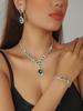 Elegant Rhinestone Zirconia Necklace & Jewelry Set for Bridal & Evening Wear