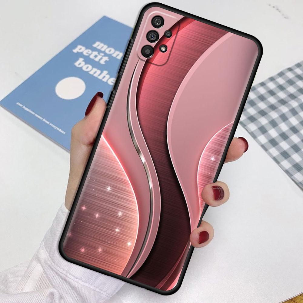 Case For Samsung Galaxy A52 A12 A32 A51 A21s A71 A13 A53 A22 A31 A72 A03 A02s A41 Black Phone Shell Love Bow