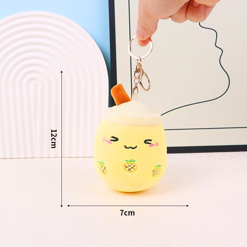 Fruit Bubble Tea Plush Keychain - Cute Gift Doll for Claw Machines & Weddings