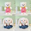 Overalls Cute Letter Teddy Bear Plush Toy Children Companion Toy For Gift