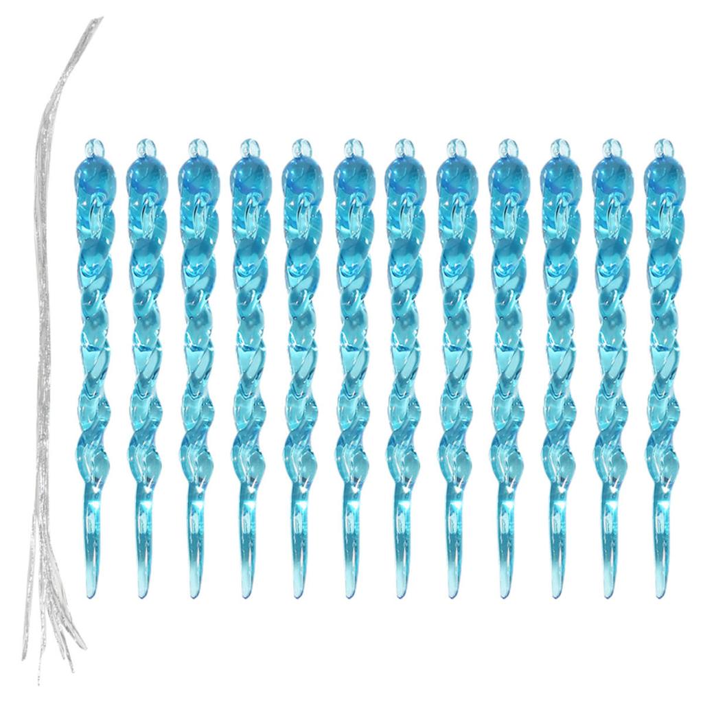 Sparkling Crystal Icicle Clear Glass Christmas Tree Ornaments Xmas Hanging Decorations Holiday Party New Year Festive Home Decor