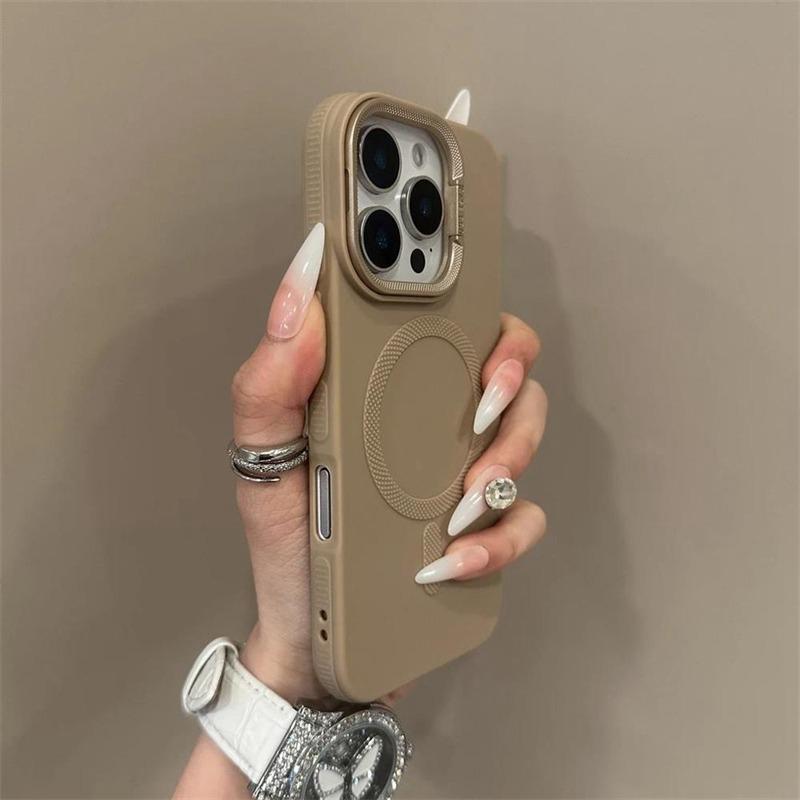 Luxury Wireless Charging Kickstand Magsafe Phone Case For For Iphone 11 12 13 14 15 16 Pro Max Plus Soft Magnetic Bumper Back Cover