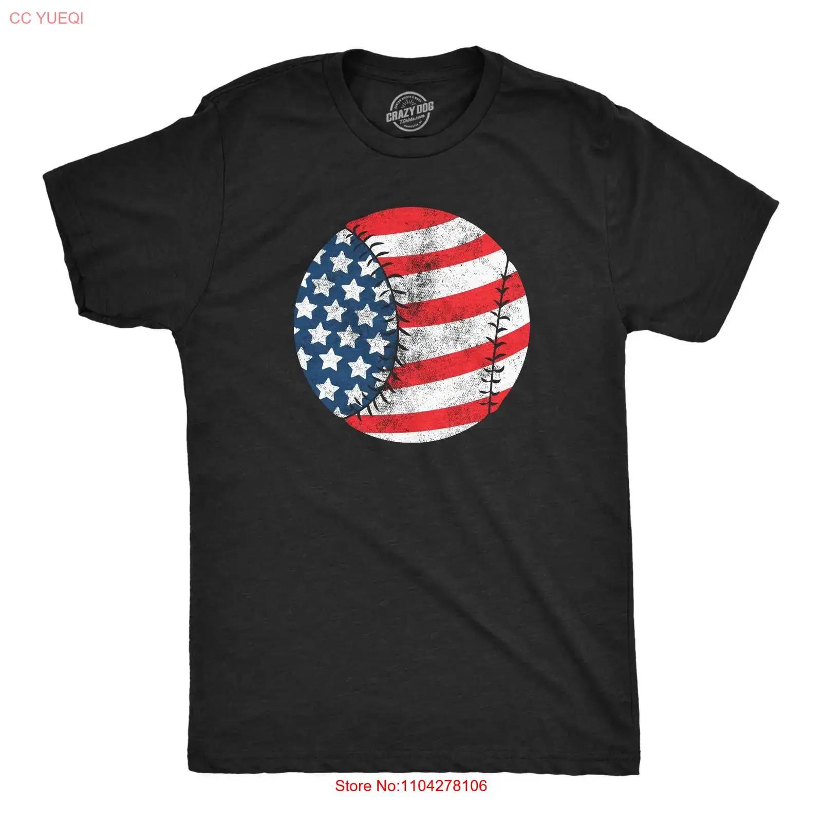 

Mens Funny T Shirt American Flag Baseball Sarcastic Fourth Of July vintage Washed Versatile Unisex homme Casual 5XL різнокольоровий