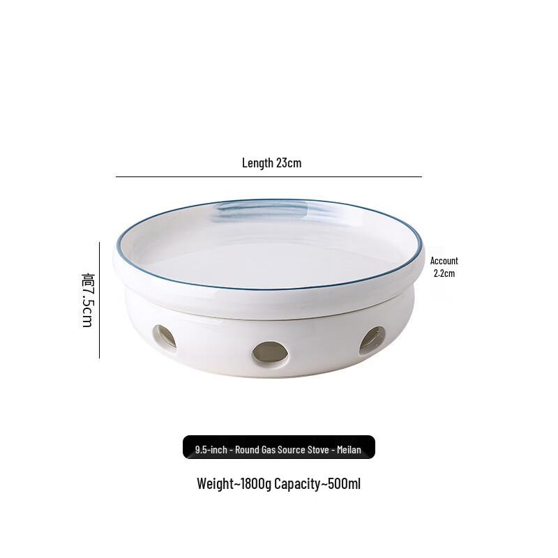 Ceramic Candle-Heated Food Warming Plate