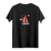 Minimalist Sailboat Ocean Tshirt Unisex Unisex Simple Nautical Graphic Print Casual Short Sleeve Tee Tops