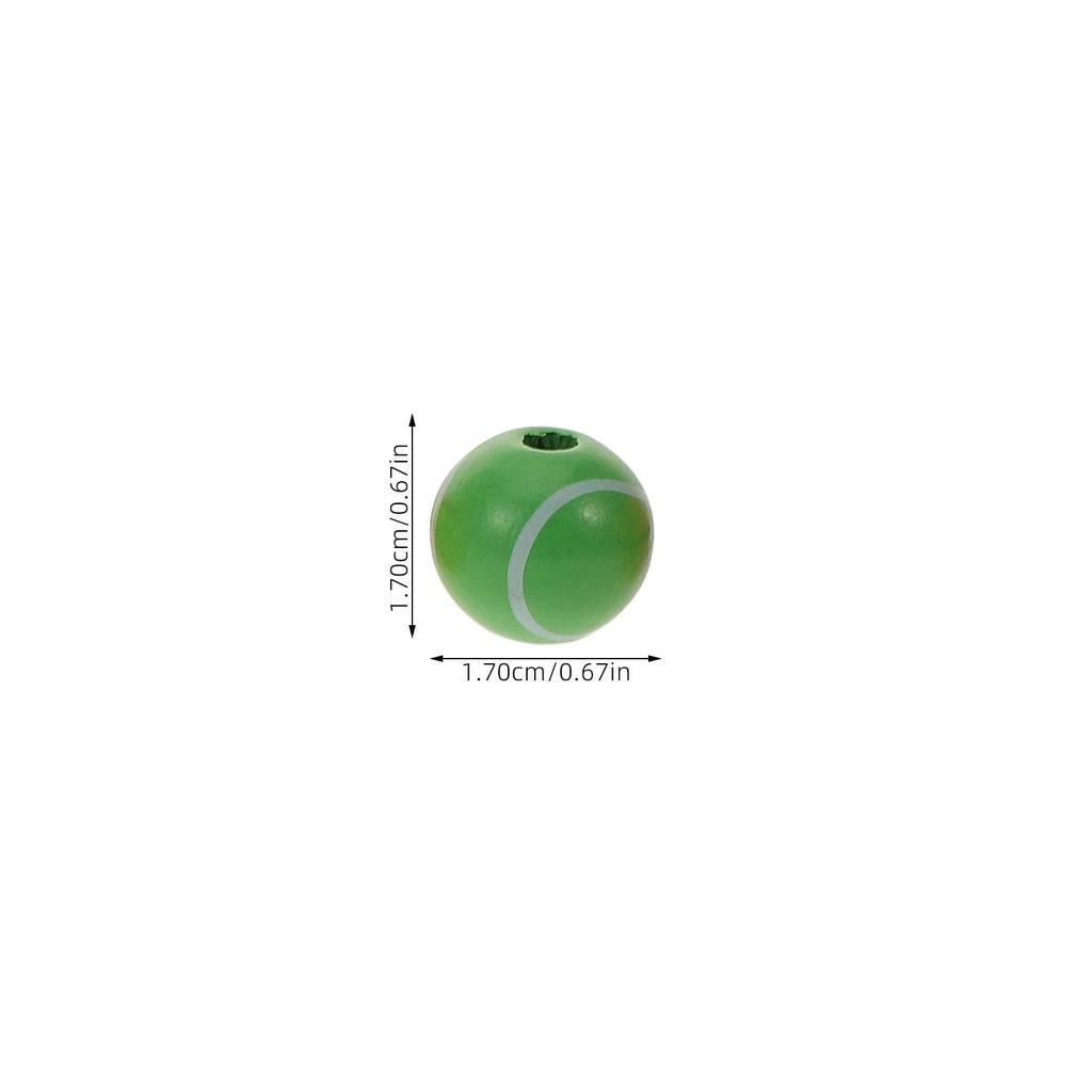 STOBOK Sports Ball 30 Craft Handmade DIY Baseball Baseball Beads, Shape, Pieces, 17mm, Supplies, Accessories, Parts, Soccer, Volleyball, Tennis,