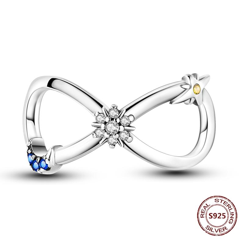 Copper Buckle Copper Charm Blue Star Moon Bead Butterfly Suitable For Original Bracelet Zircon Fine Diy Jewelry