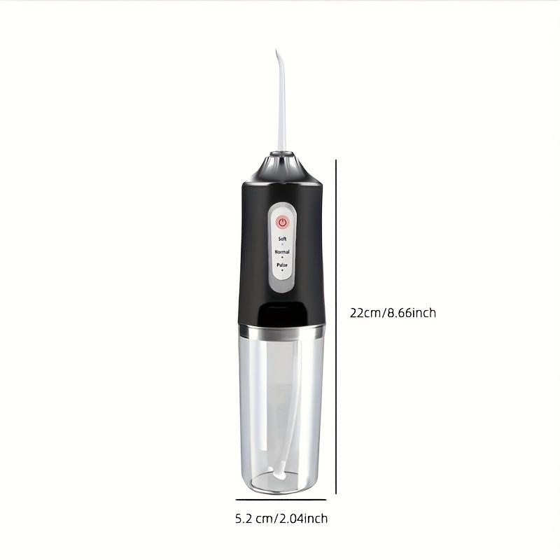 Dental Floss, Portable Cordless Oral Irrigator Cleaning 3 Modes, Waterproof Rechargeable Dental Cleaner, with 4 Nozzles