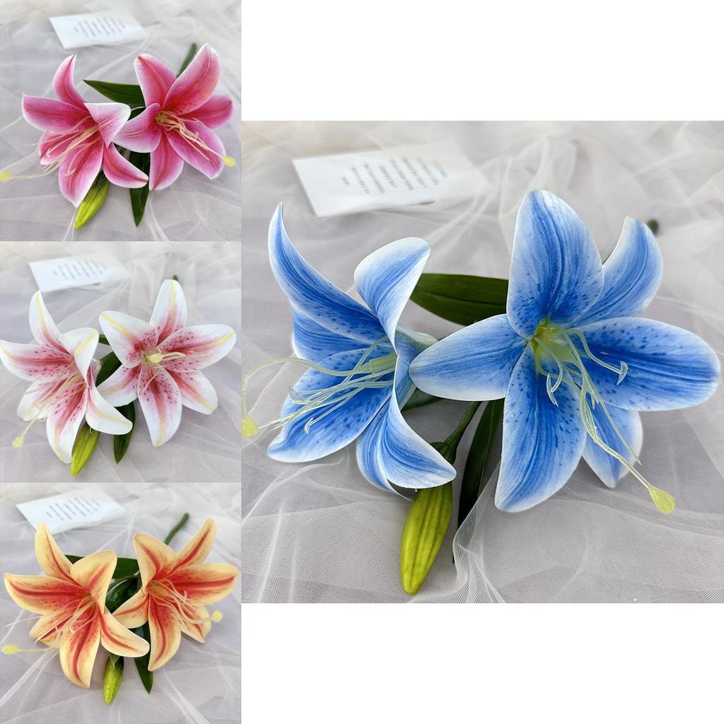 Wedding Lily 3d Printed Fake Flowers For Home Decor And Events