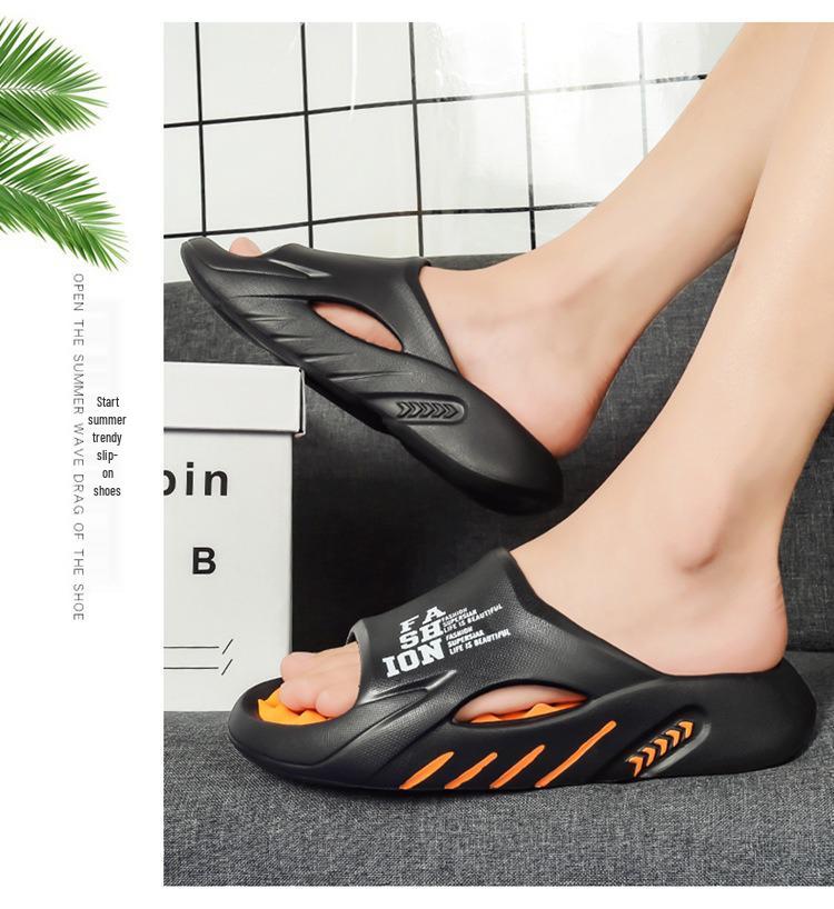 Two-Color Non-Slip Flip-Flops: Trendy Plus Size Beach Slippers for Men & Women
