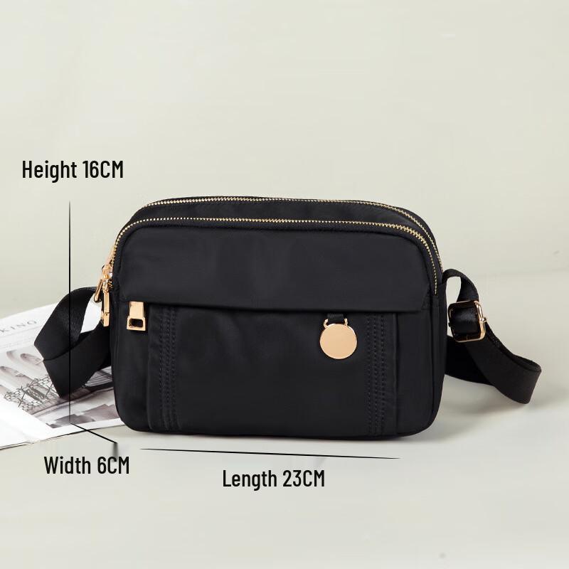 Lightweight Water-Resistant Nylon Shoulder Bag