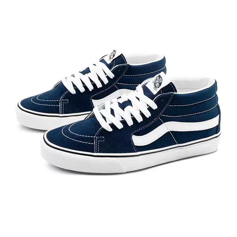 Men's Sneakers Vans SK8 Fabric Mid-top Skateboard Shoes Unisex Blue