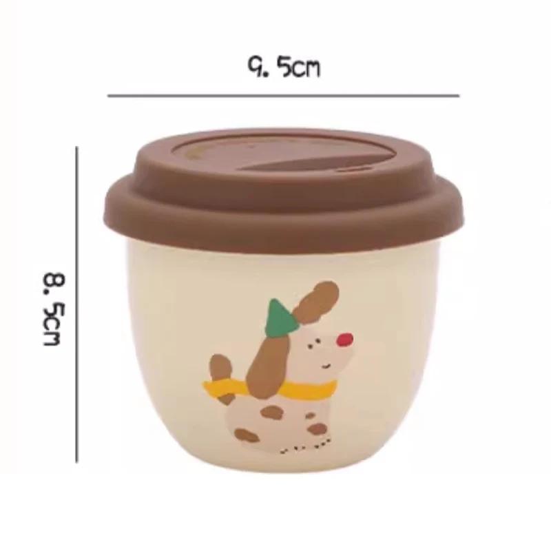 

Керамическая кофейная кружка 250 мл, термос, силиконовая крышка, горлышко для питья, милые мультяшные животные, высококачественная уличная кружка, подарки 250ML