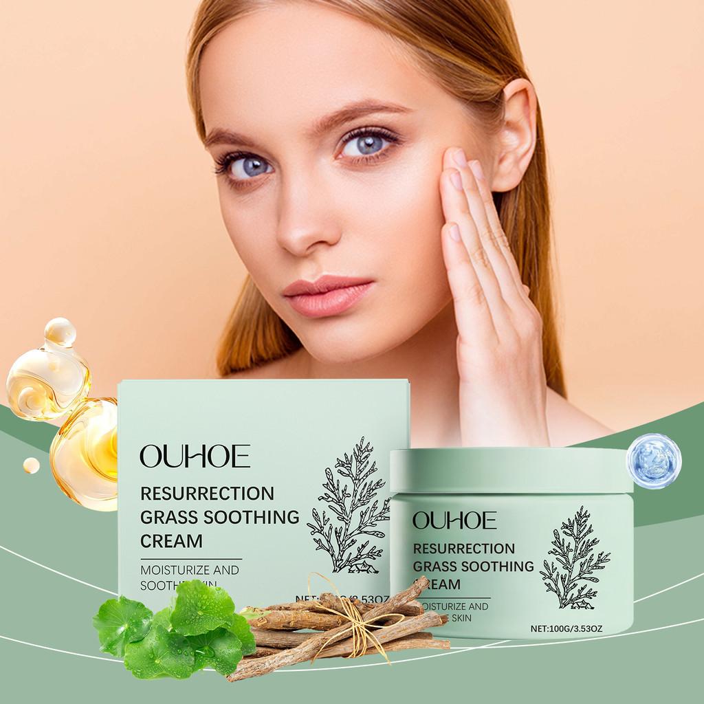 Ouhoe Revitalizing Grass Soothing Cream For Silky Smooth Skin And Enhanced Elasticity