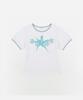 Eobdeulaepeuteu Applique Ringer Slim T-Shirts [White]