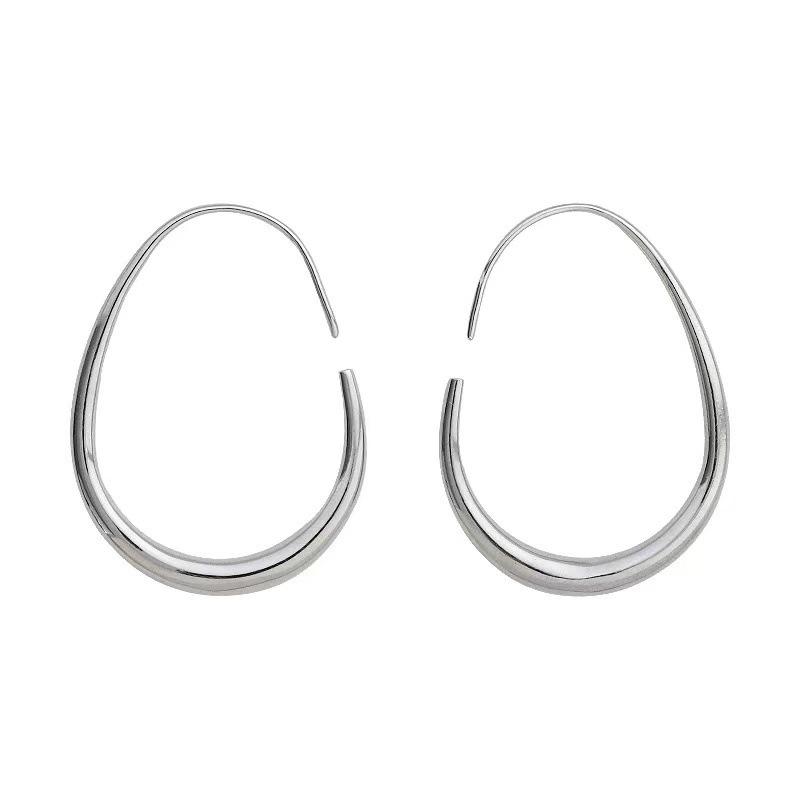 New design sense simple temperament oval water drop earrings women, exaggerated Internet celebrity fashion high sense earrings earrings