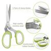 Herb Scissors Stainless Steel 5 Blade Kitchen Shears Household Vegetable Cutter with Cover Multifunctional Kitchen Gadgets