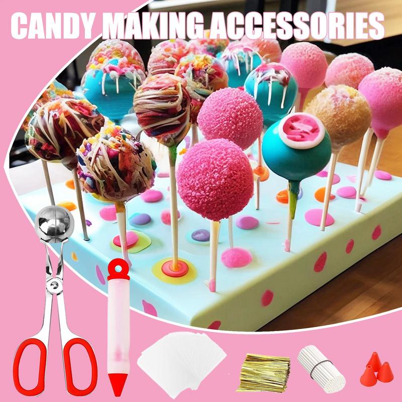 Sada na pečení Cake Pop Opakovaně použitelná sada na výrobu lízátek Zábavná sada na zdobení Cake Pop Potřeby pro Cake Pop na Svatby Narozeniny
