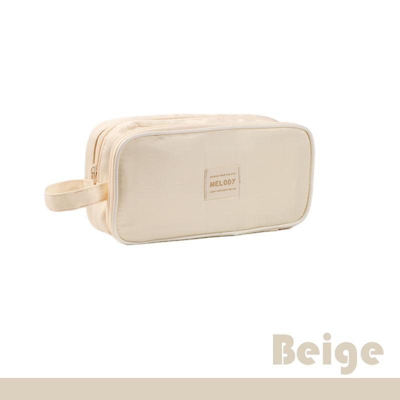 Five Fold Layer Pencil Bag Pen Case Folding Drawer Multi Slots Handle Storage Pouch for Stationery