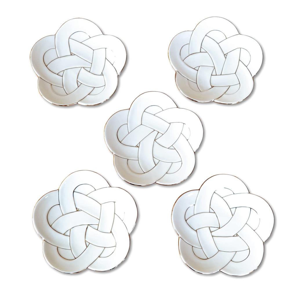 Medium Japanese Japanese Lucky Arita Platinum Plum Set of Comes In a Presentation Box Plate, Plate, Plate, 15cm, Tableware, Charm, Ware, Wire, Ball,