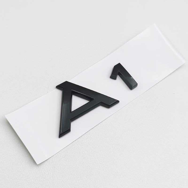 3D ABS Chrome Black Logo S Line A1 A2 A3 A4 A5 A6 A7 A8 Emblem Badge Car Decal For B Sline Sticker Decorative Accessories