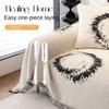 Simple Four Seasons Universal Sofa Cover Towel Sofa Cushion Elastic All Wrapped Cover Cover Winter Plush Non-Slip Sofa Cover
