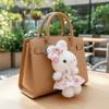 Soft Flower Skirt Bunny Pendant 12CM Rabbit Doll Pendant Fashion Stuffed Animal Keyring  Gifts