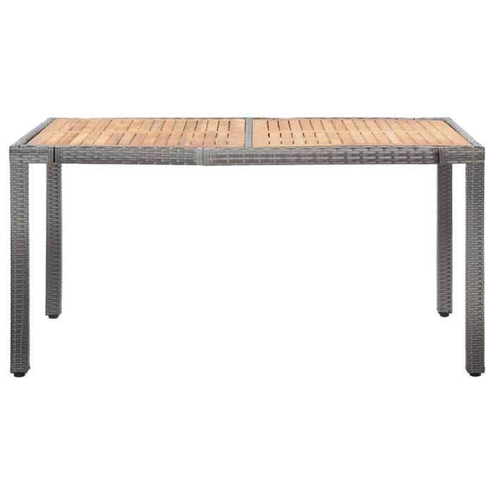 VidaXL Mobilier à dîner de jardin 7pcs et coussins Résine tressée Gris