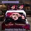 Personalized 3Pcs Bedding SetLady Gaga Custom Text Duvet Cover Pillowcase Set Bedroom Gift