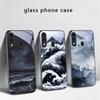 Abstrakte Moderne Wellen Für Samsung Galaxy A30 A31 A32 A33 A34 A35 A42 A30s A20 A25 A26 A51 A56 A54 A72 A73 A70 Glas Handyhülle
