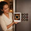 Rotating Disc Music Box Night Light with -Activated Singing Refrigerator Home Decor