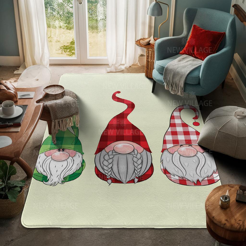 House Entrance Carpet Home Door Mat Living Room Bath Foot Bathroom Non-slip Water Absorption Rugs Bath Merry Christmas Winter