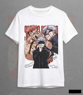 Trendy Jujutsu Kaisen Gojo Satoru Graphic T-Shirt Unisex Anime Print Short Sleeve Casual Streetwear Tee Gift for Anime Fans