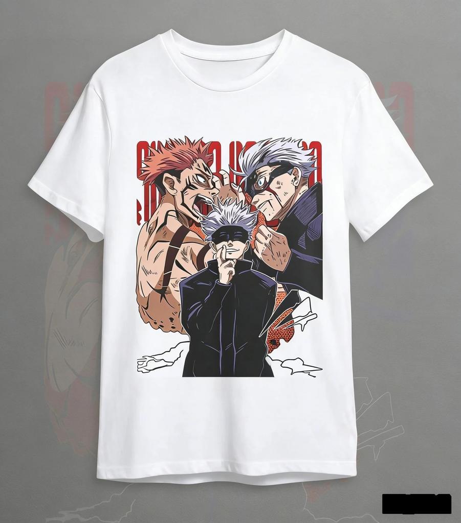 Trendy Jujutsu Kaisen Gojo Satoru Graphic T-Shirt Unisex Anime Print Short Sleeve Casual Streetwear Tee Gift for Anime Fans