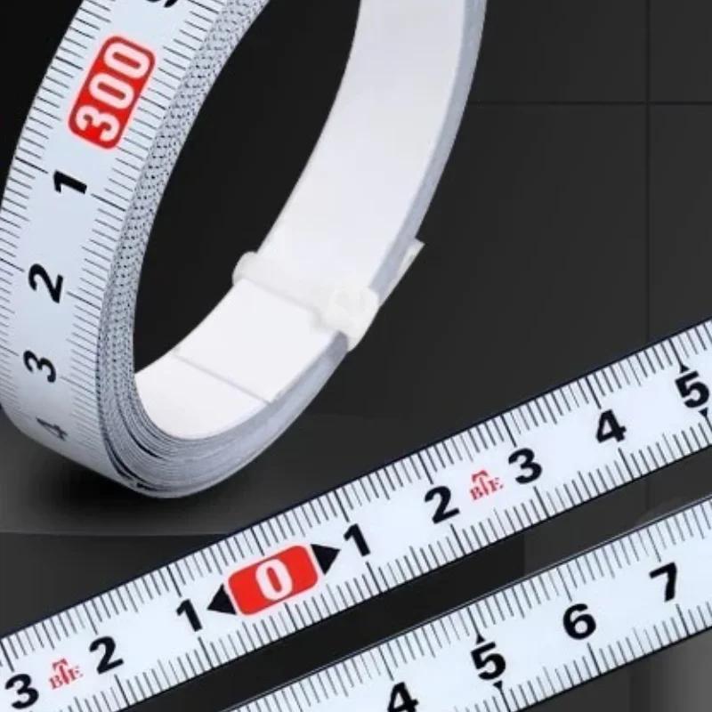 Self-adhesive Tape Measure Steel Tape Ruler Metric Scale 1M/2M Length For T-track Router Table Saw Household Measuring Tools
