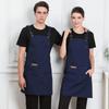 1Pc Cooking Bib Apron with Pockets Chef Cook Kitchen Apron for Men Women