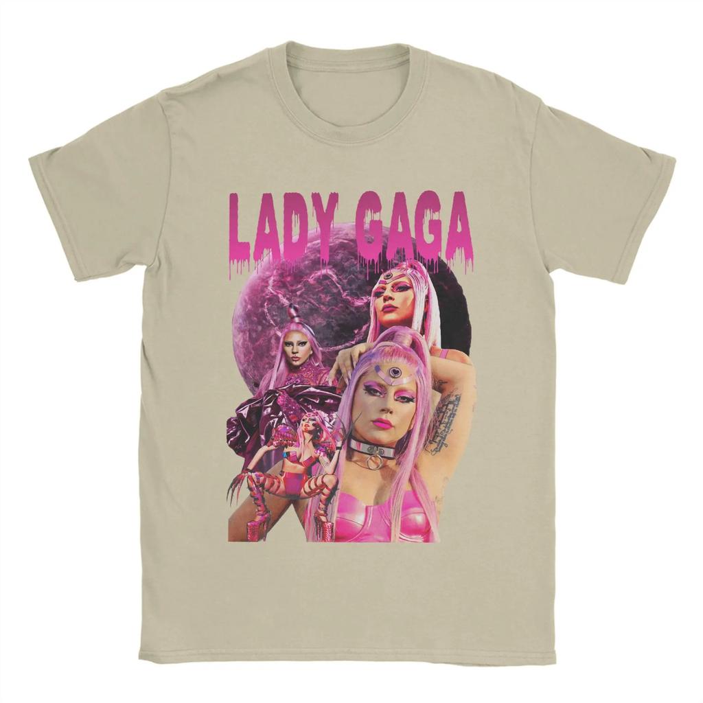 Lady Gaga Pink Drippy Portrait Vintage T-Shirt, Unisex Pop Fan Streetwear Tee, 100% Cotton Casual Short Sleeve Top
