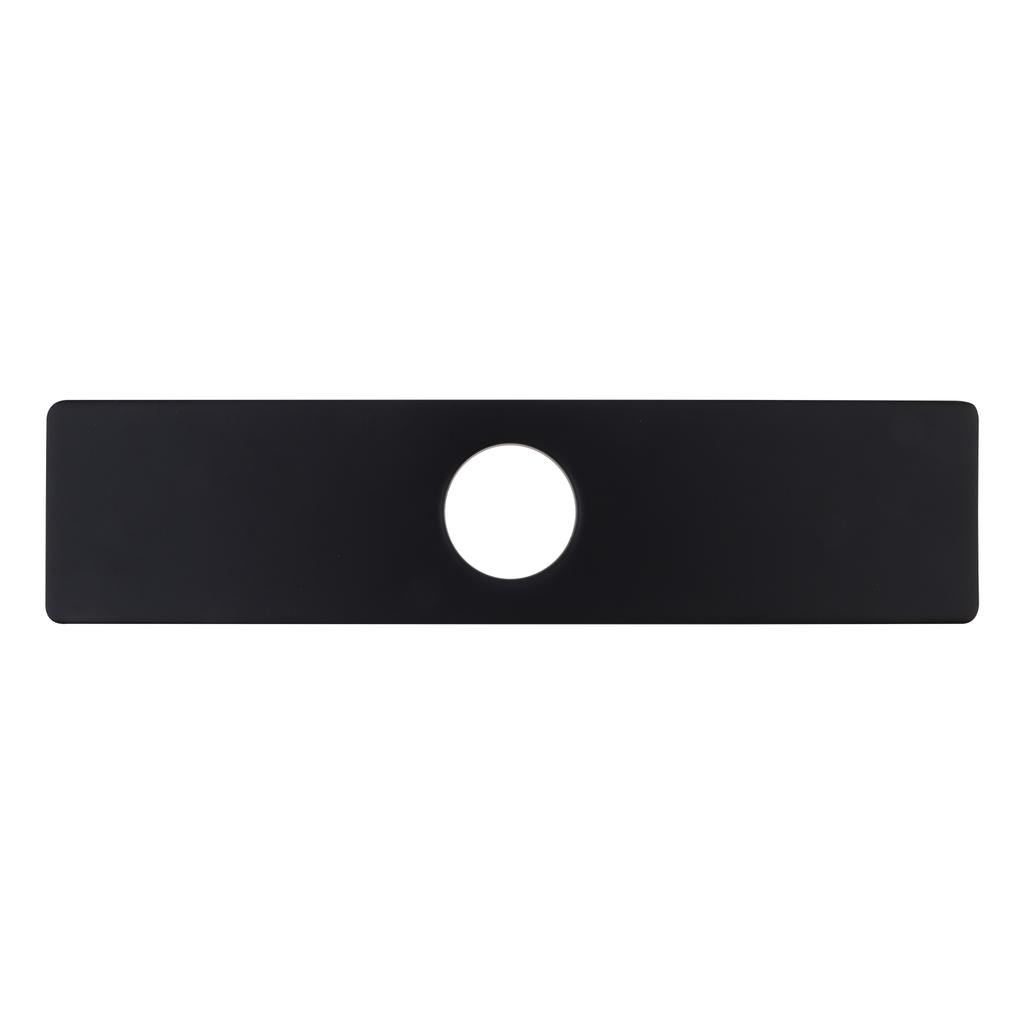 Black Silver 1 or 3 Hole Long Rectangle Faucet Cover Plate Escutcheon for Bathroom Kitchen Vanity Sink